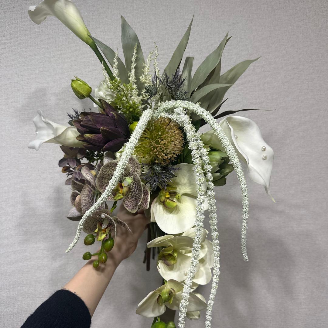 ウェディングブーケ アーティシャルフラワー ブートニア セット 結婚式