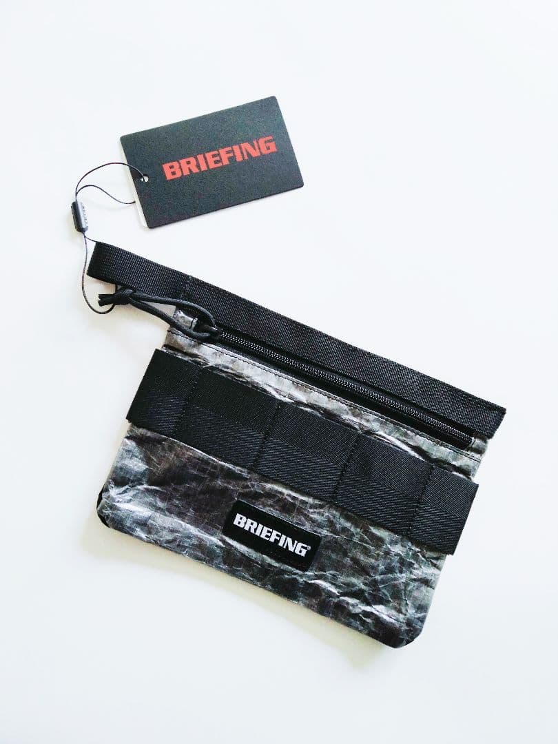 新品タグ付き ブリーフィング TWO SIDE FLAT POUCH 黒 透明