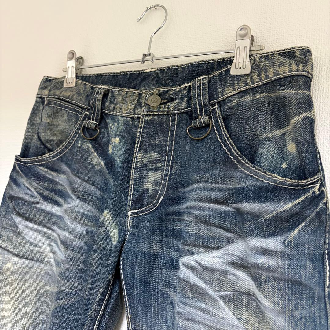 buffalo bobs 鬼ヒゲ バナナカット フレアデニム y2k