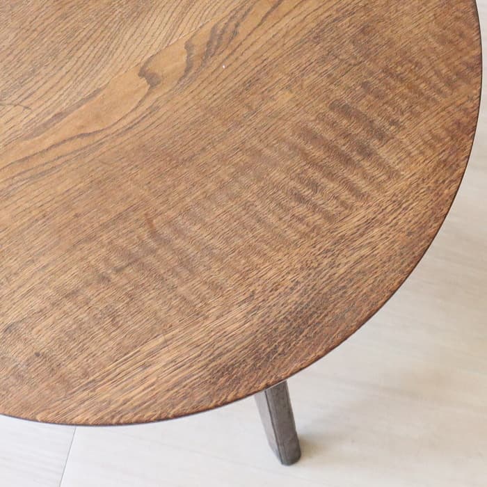 アンティーク サイド ヴィンテージ 丸テーブル ナラ 無垢材