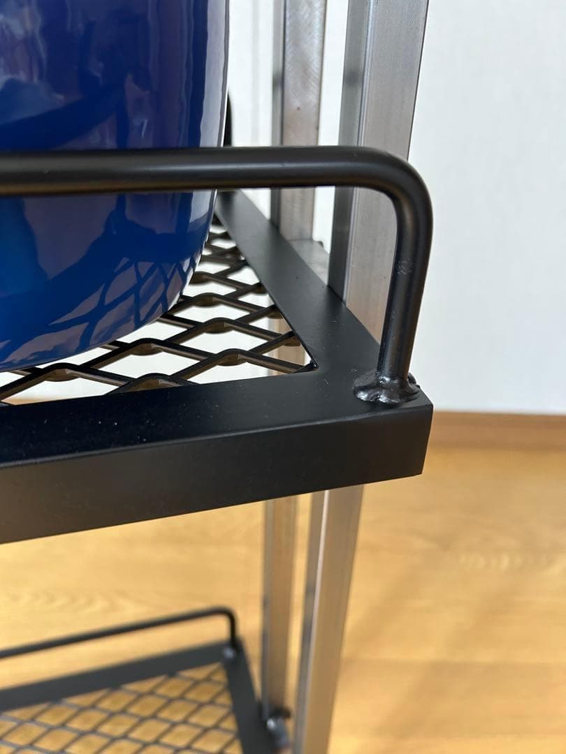 キッチン3段シェルフ　スタイリッシュ　オシャレ　アイアン家具