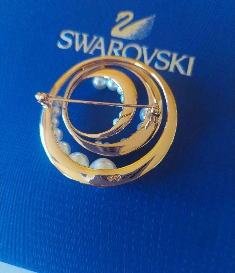 SWAROVSKI Fundamental パール ブローチ スワロフスキー