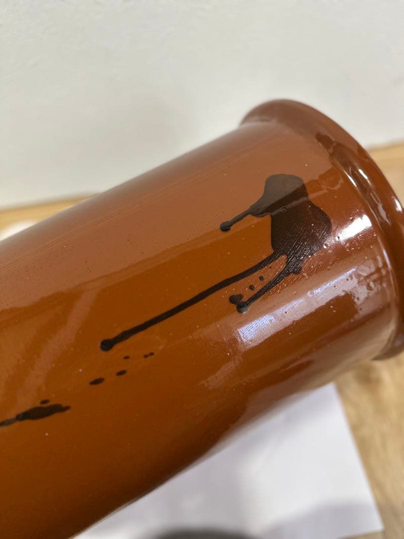 常滑焼/味噌蓋付かめ8号？日本製/梅干/味噌/漬物 漬物容器　大