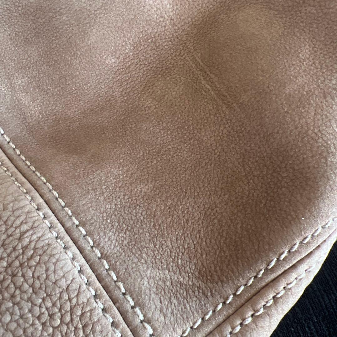 COACH ベージュ レザー ショルダーバッグ　オールドコーチ