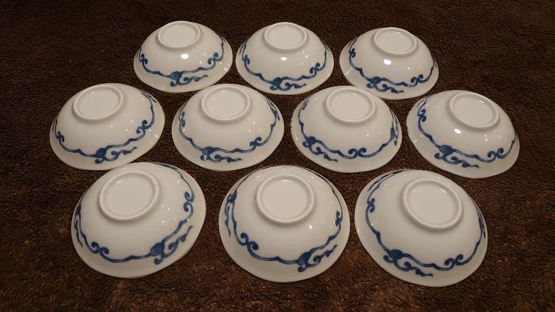 古伊万里　伊万里　染付　豆鉢　江戸期　蔵出し　10客