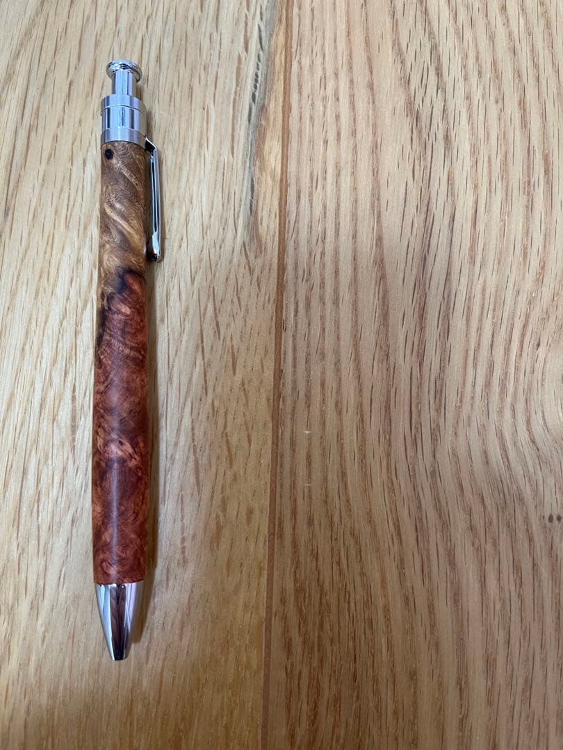 工房楔　ルーチェペン　花梨紅白　真鍮タイプ(ボールペン)