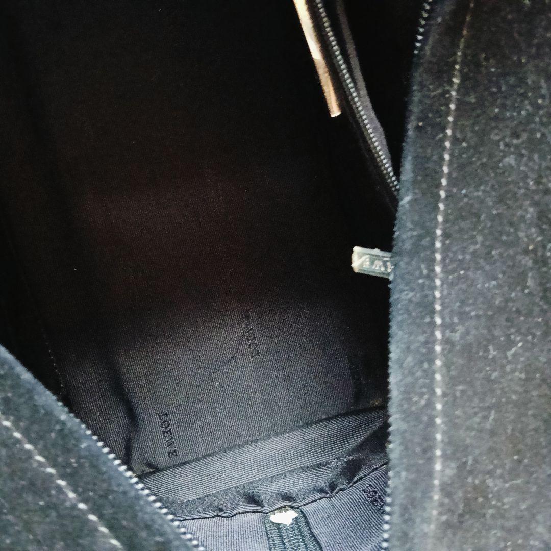 LOEWE アマソナ 28　スエード　ブラック　黒