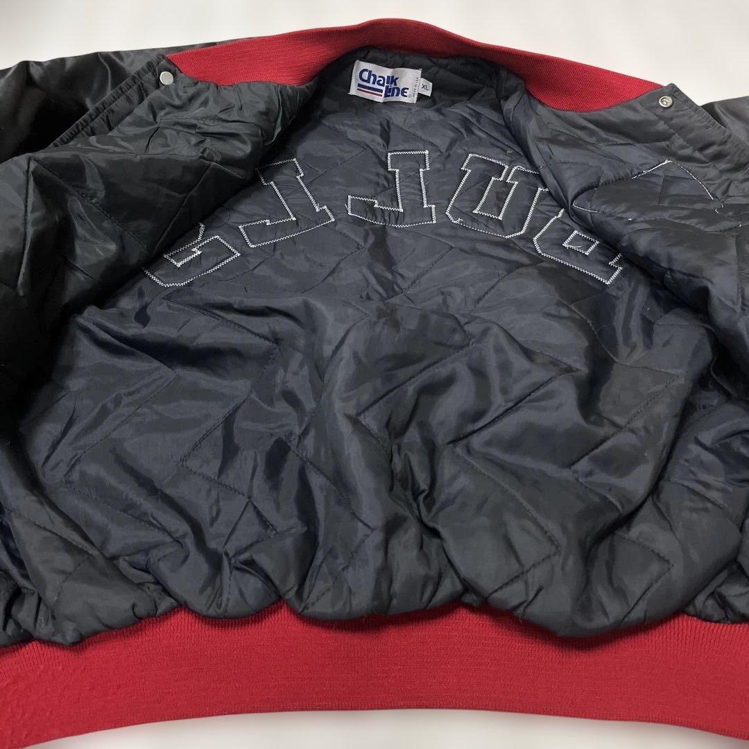 値下げ 90s シカゴブルズ チョークライン Chalk USA製 スタジャン