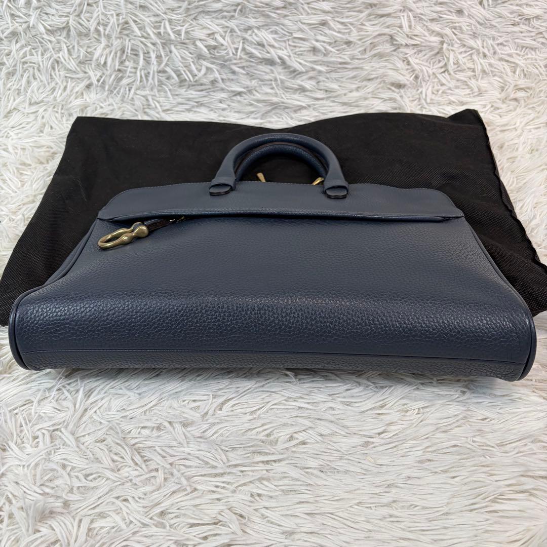 未使用級✨トフアンドロードストーン スモールブリーフ ゴールド金具 ネイビー