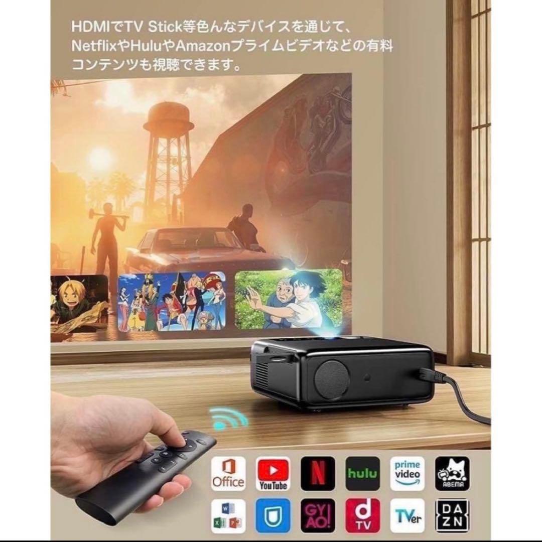 新品⭐️プロジェクター 小型 bluetooth スピーカー内蔵 ホームシアター
