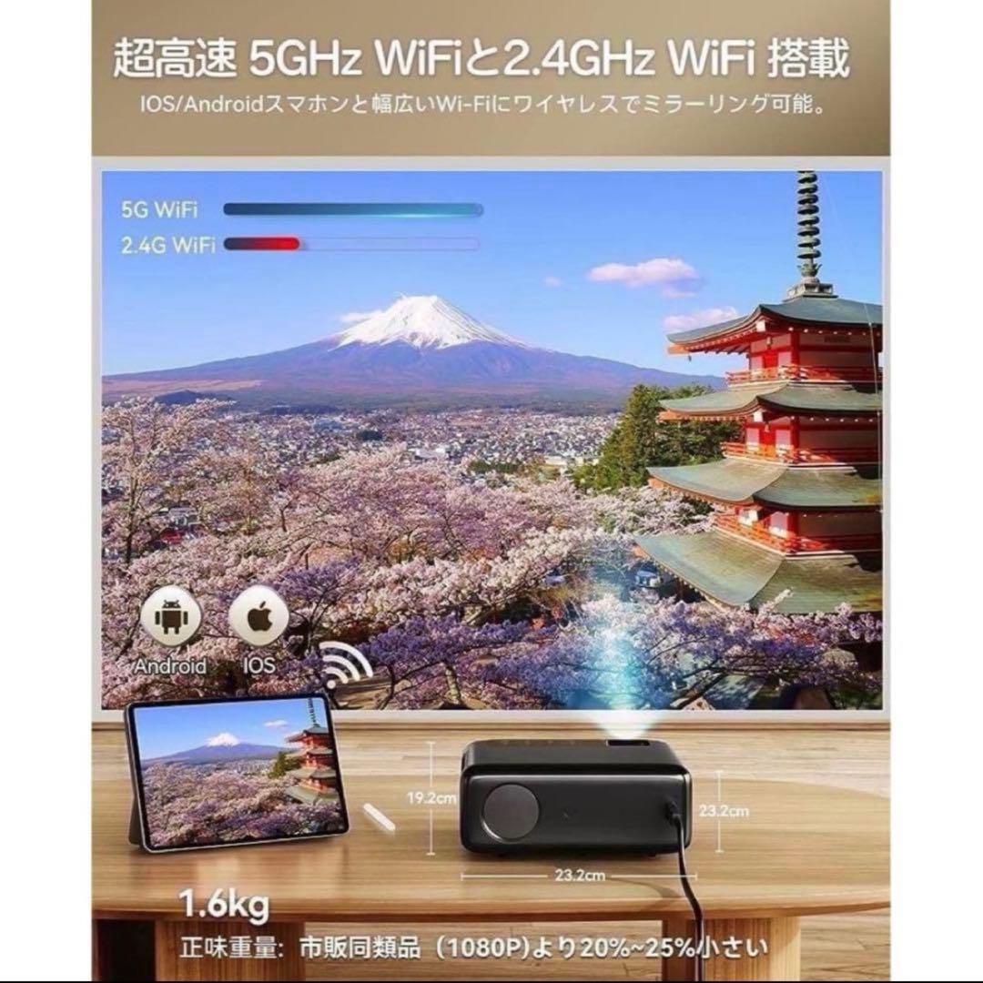 新品⭐️プロジェクター 小型 bluetooth スピーカー内蔵 ホームシアター