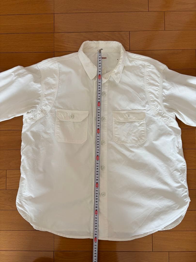 キャピタル KAPITAL コットンシャツ ホワイト ミリタリー ワークシャツ