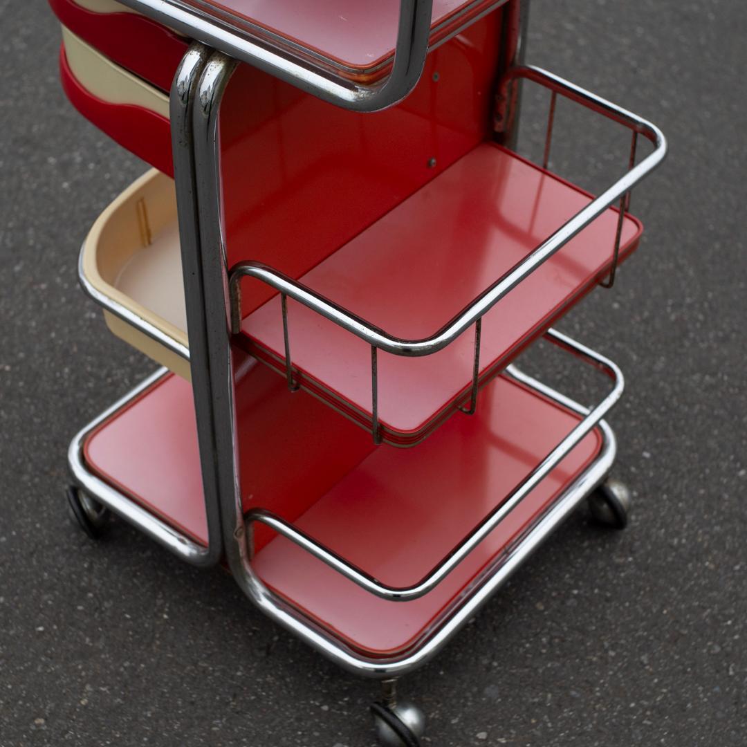 スペースエイジ ツールワゴン 多機能ワゴン 什器 収納 ミッドセンチュリー