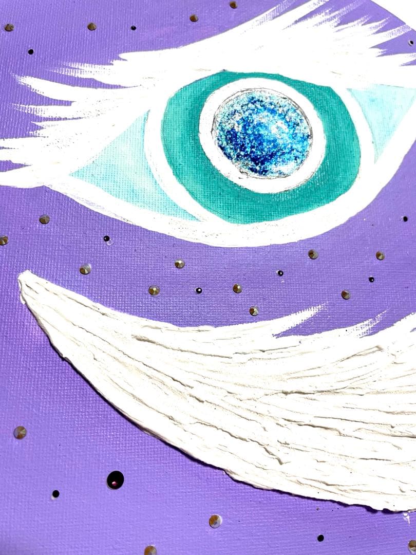 開運絵画　龍柱　白龍様の目　光の柱　天と地のエネルギー　龍神様　白龍　金箔