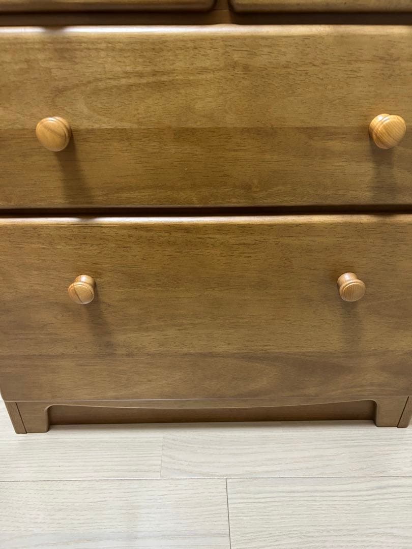 ナチュラルウッド 3段チェスト カリモク　木製　箪笥