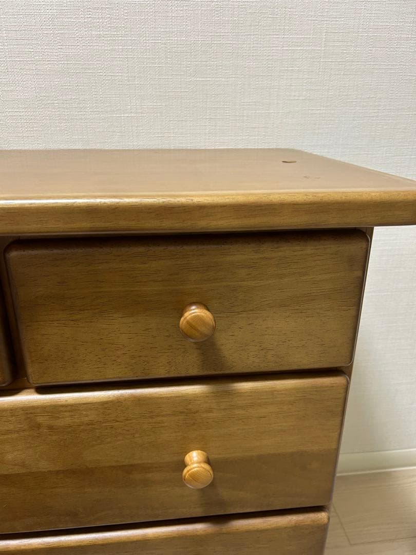 ナチュラルウッド 3段チェスト カリモク　木製　箪笥