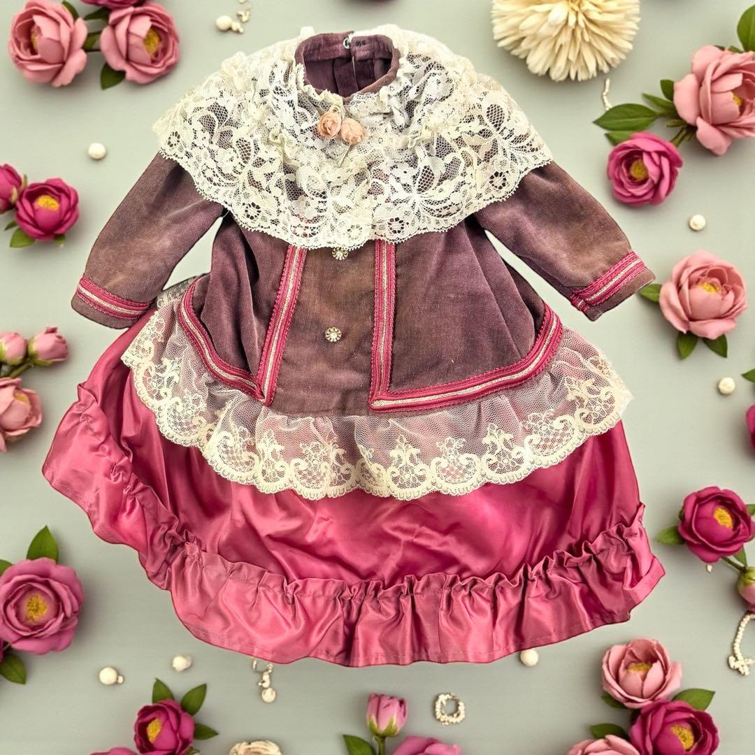 焼きみかん ビスクドール ブリュ ジュン ローズレッドドレス レッドボネ