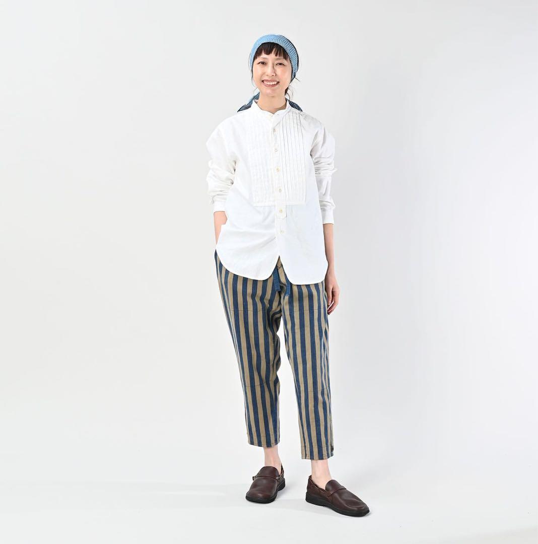 45R 藍職人 インドカディオックスの908ピンタックスタンドシャツ