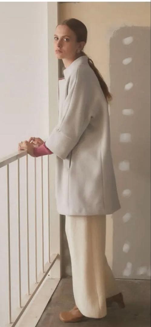 ヤマダヤ　Aga [尾州]Double Melton Cocoon Coat