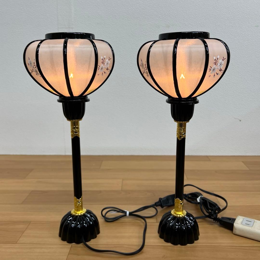 樹脂雛人形　桃の節句　菊灯ぼんぼり