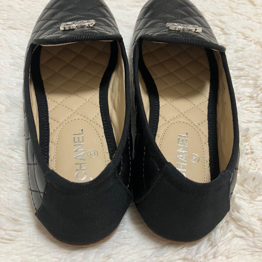 【新品】 シャネル ココマーク キルティングレザー オペラシューズ