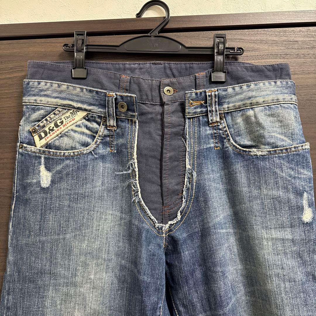 D&G ドルチェアンドガッバーナ レイヤードスタイル デニム 34