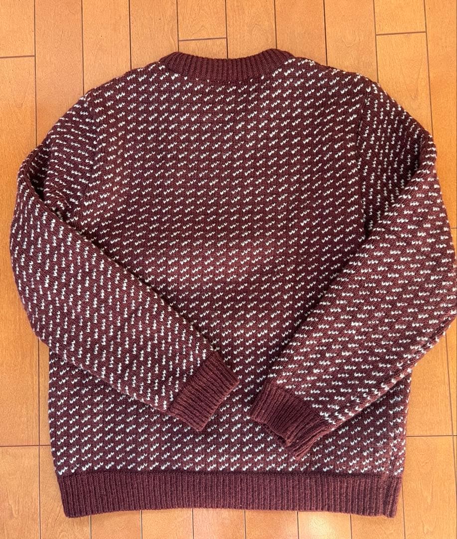 LL Bean バーズアイセーター M バーガンディ