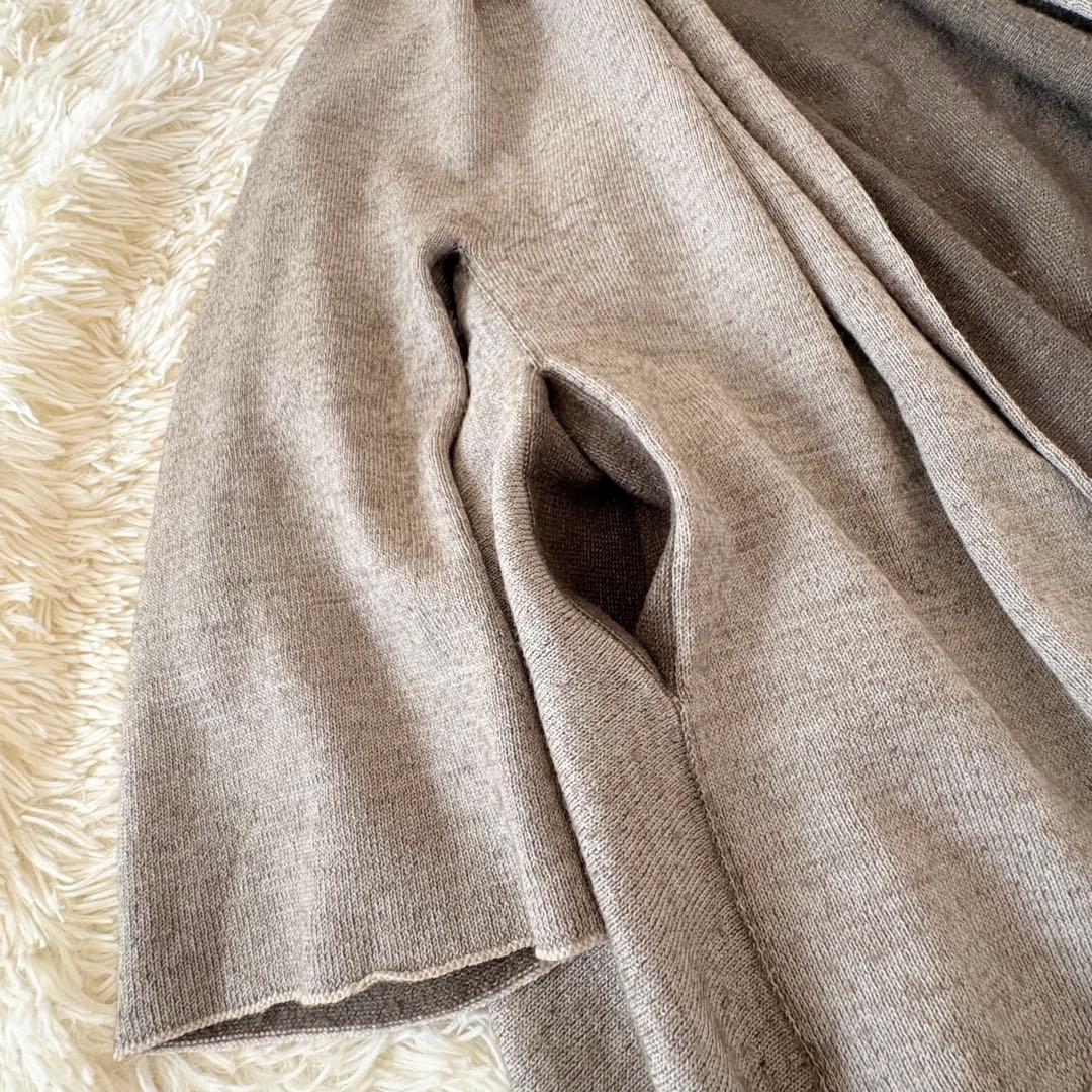 ヨーガンレール　変形ニットカーディガン　毛100% ワイド　ショールカラー　M