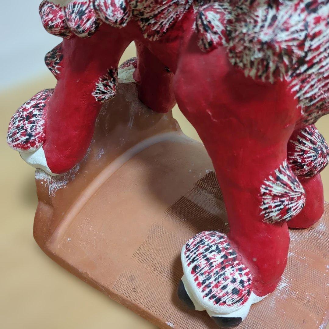 沖縄シーサー　特大高さ43センチ 　　　　　　　重量7.5キロ 　漆喰