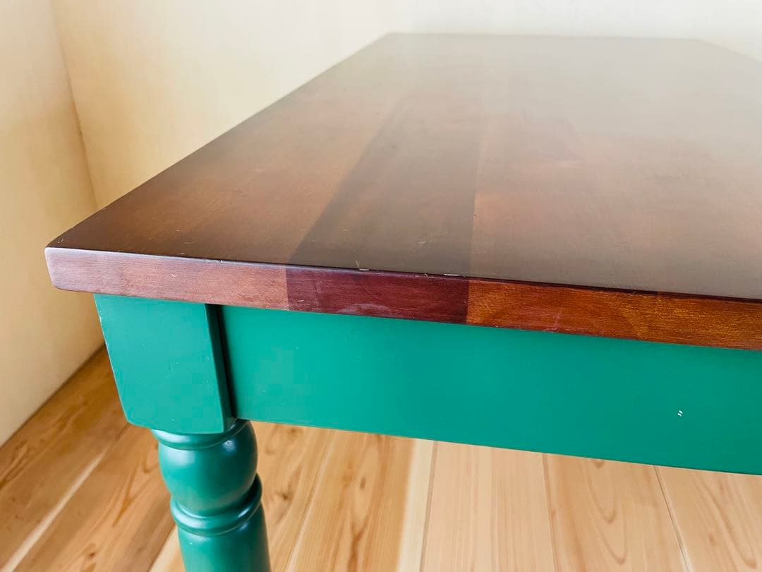 マホガニー材/デスク/机/テーブル/花台/飾り台/ろくろ脚/カフェ/アンティーク