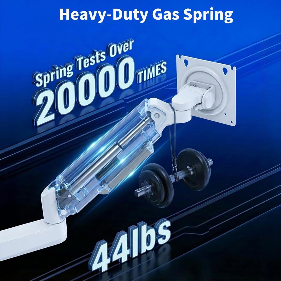 モニターアーム　白　ホワイト　49インチ　75/100mm VESAマウント