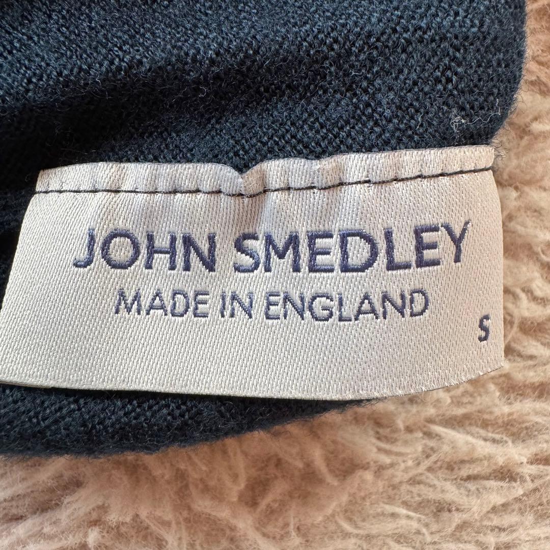 JOHN SMEDLEY ジョンスメドレー　ウールニット ネイビー S