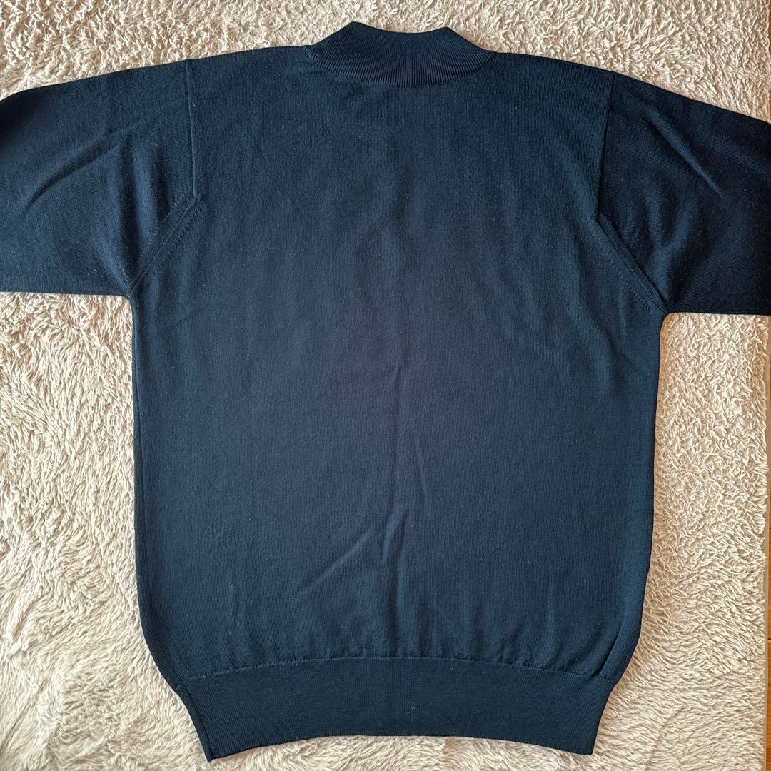 JOHN SMEDLEY ジョンスメドレー　ウールニット ネイビー S