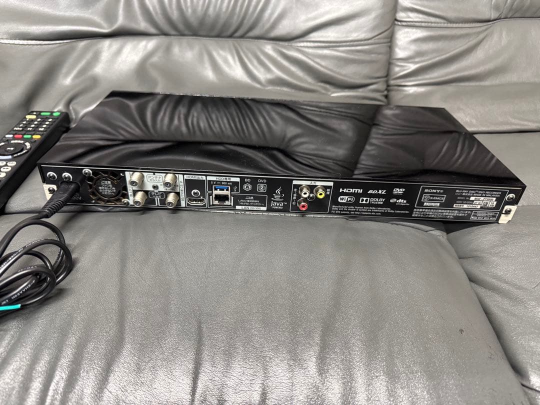 タバコ臭　2TB 3番組録画　ソニーBDレコーダー　BDZ-ZT2000