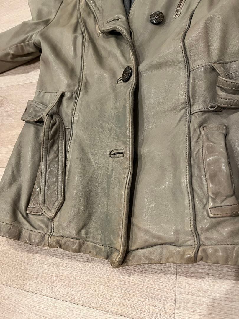 GIORGIO BRATO　レザー　ライダース　ジャケット　フード