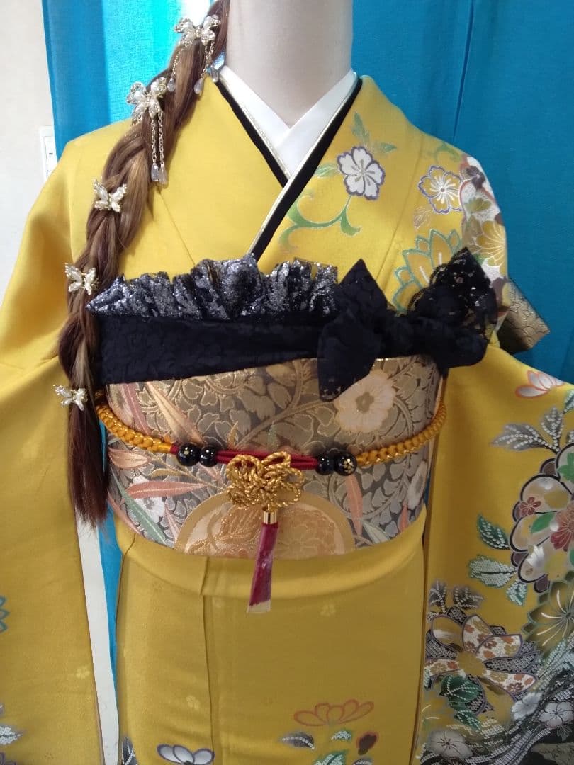 振袖フルセット、正絹振袖、成人式、重ね衿、帯揚げ帯締め、西陣袋帯、長襦袢