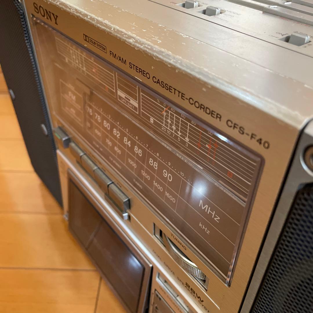 【ジャンク】SONY CFS-F40 ラジカセ FM/AMカセットプレーヤー