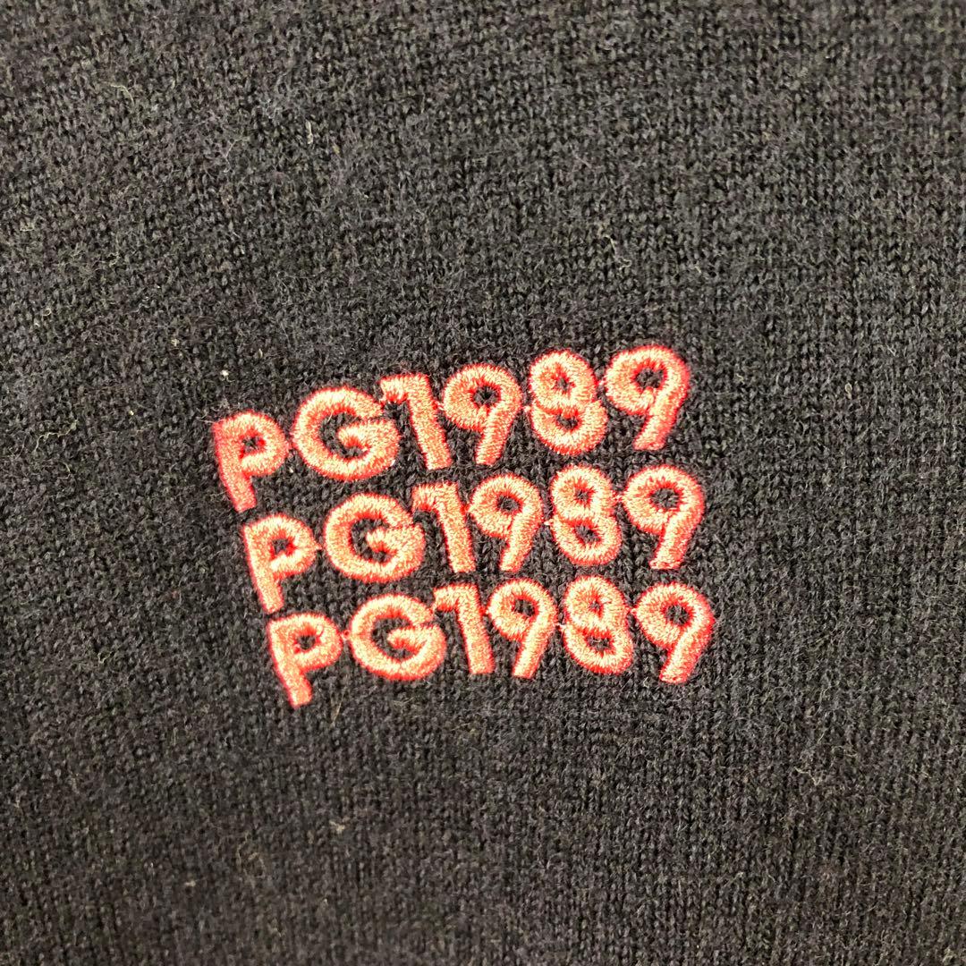 PEARLY GATES ロゴ 長袖ニット 4 ブラック