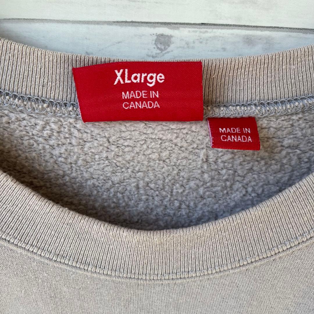 【XXL相当】シュプリームスウェット【グレー】ワンポイントロゴ⭐︎トレーナー