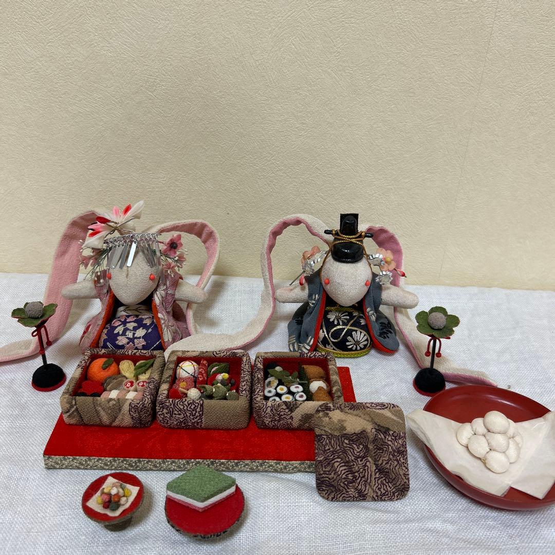 栗崎和風さんのうさぎ雛　色々セット　検辻村寿三郎