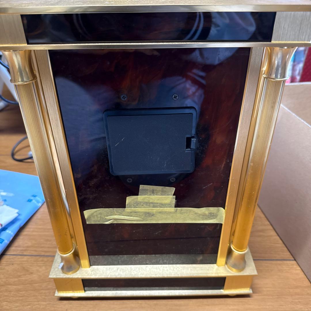 Citizen ゴールド 置時計 ガラスケース付き