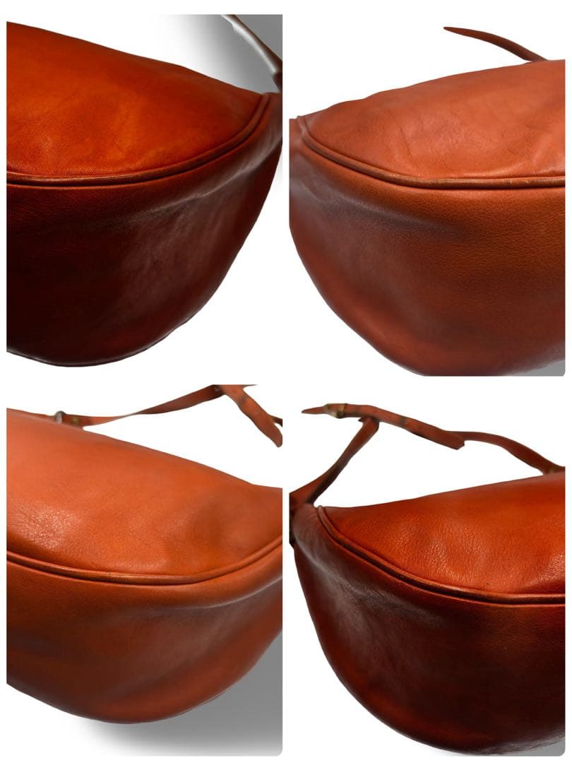 【ヴィンテージ】イルビゾンテ　ショルダーバッグ　オールレザー　茶　ロゴ型押し