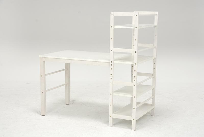 ルリアン　棚付き　ワークデスク　ホワイト　勉強机　収納　幅120