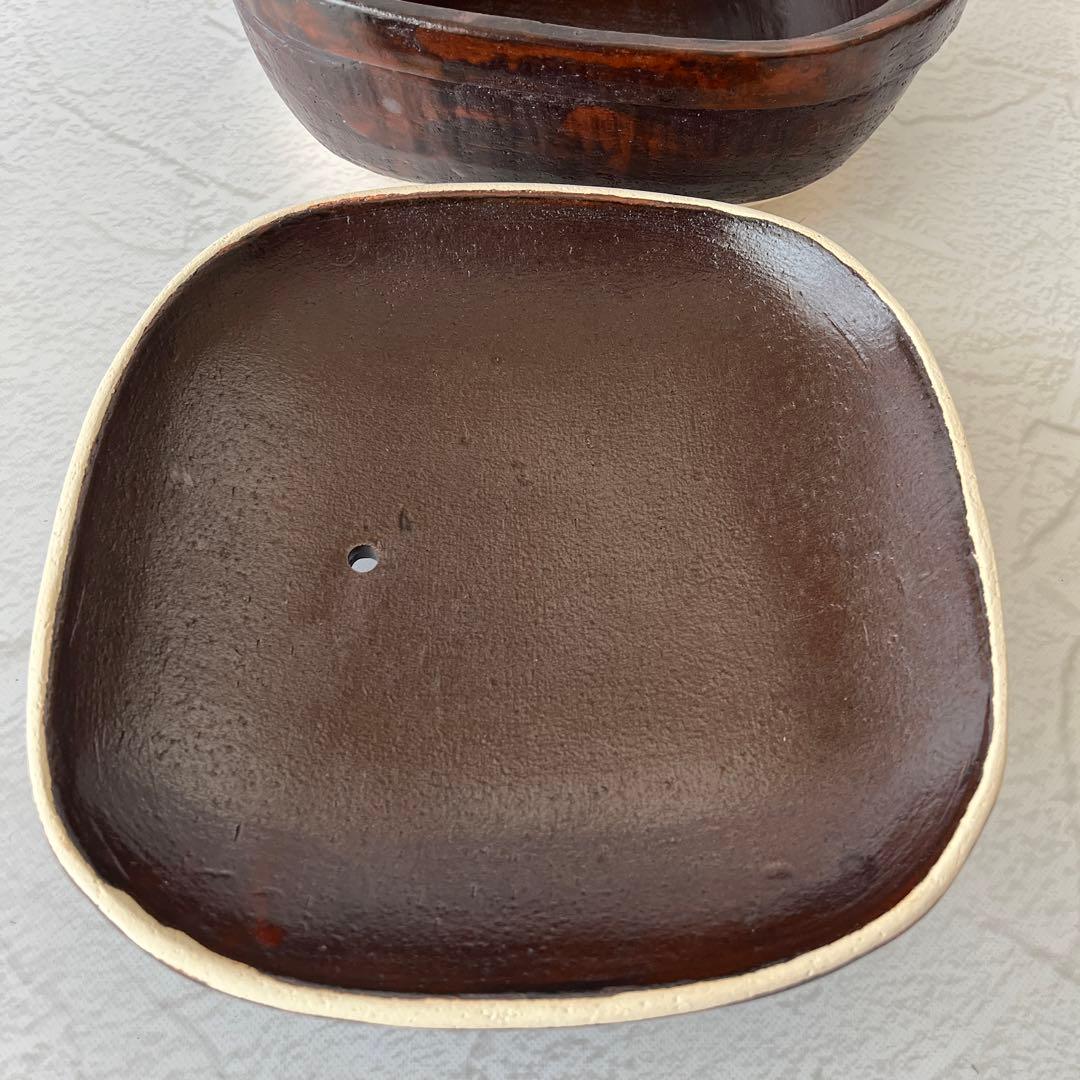 未使用品 長谷園 大道正男 角鍋 土鍋