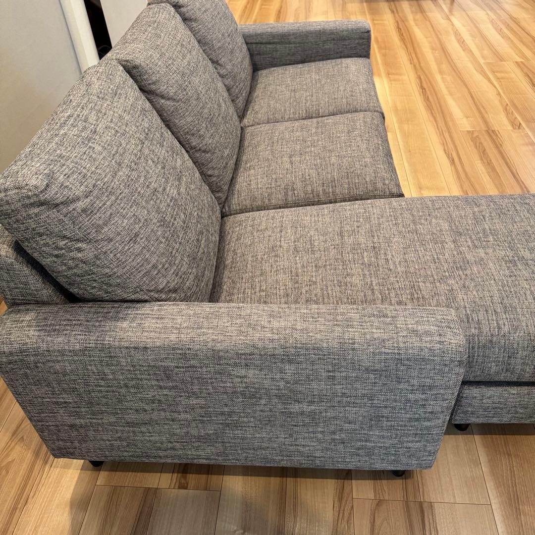 ニトリ カウチソファ 3人掛け オットマン シェーズロング NポケットA7