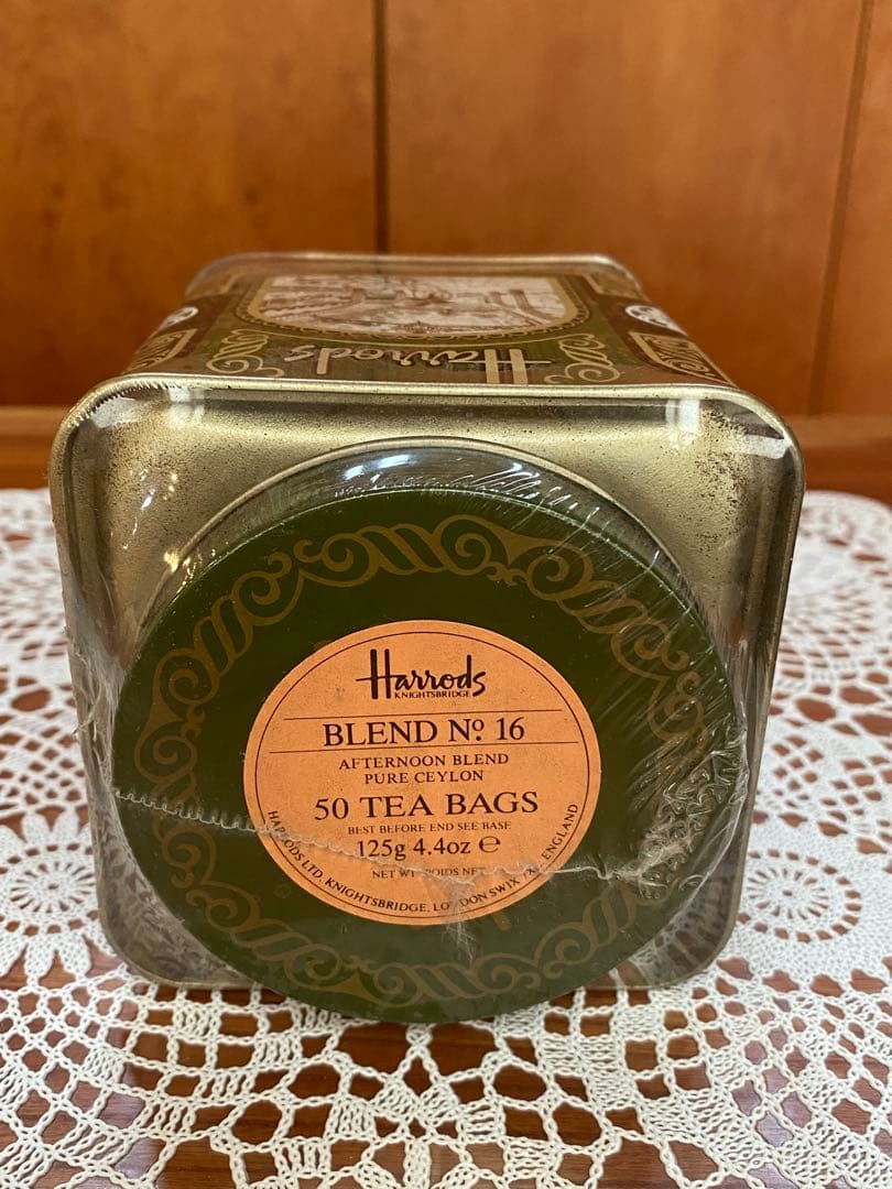 【未開封】ヴィンテージ Harrodsハロッズ紅茶缶 /ティーバッグ 1997年