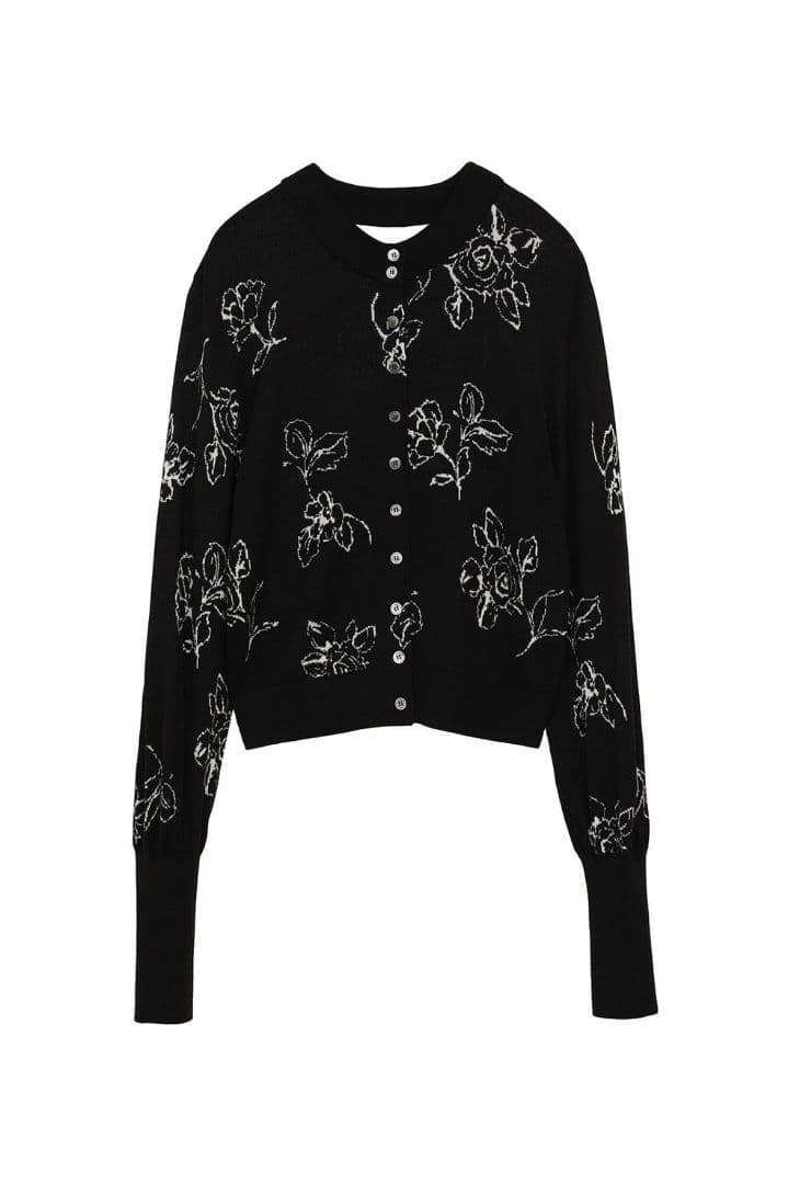CLANE 田中みな実 THIN FLOWER W FACE CARDIGAN