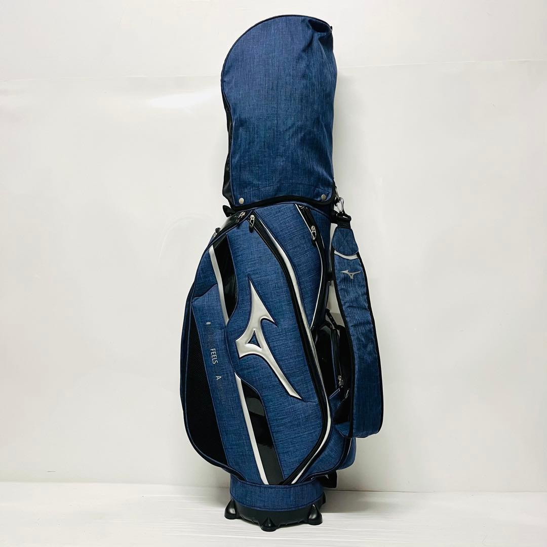 ミズノ　キャディバッグ　MIZUNO デニム　軽量　美品　ゴルフバッグ　ゴルフ