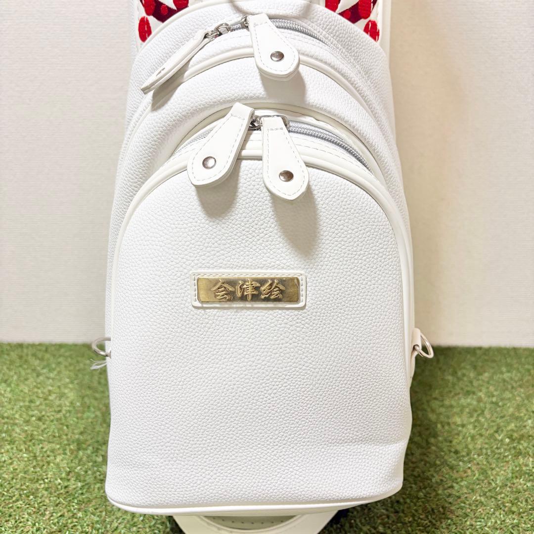 新品｜高級　HONMA ホンマ　会津絵　キャディバッグ　ゴールド　金　刺繍