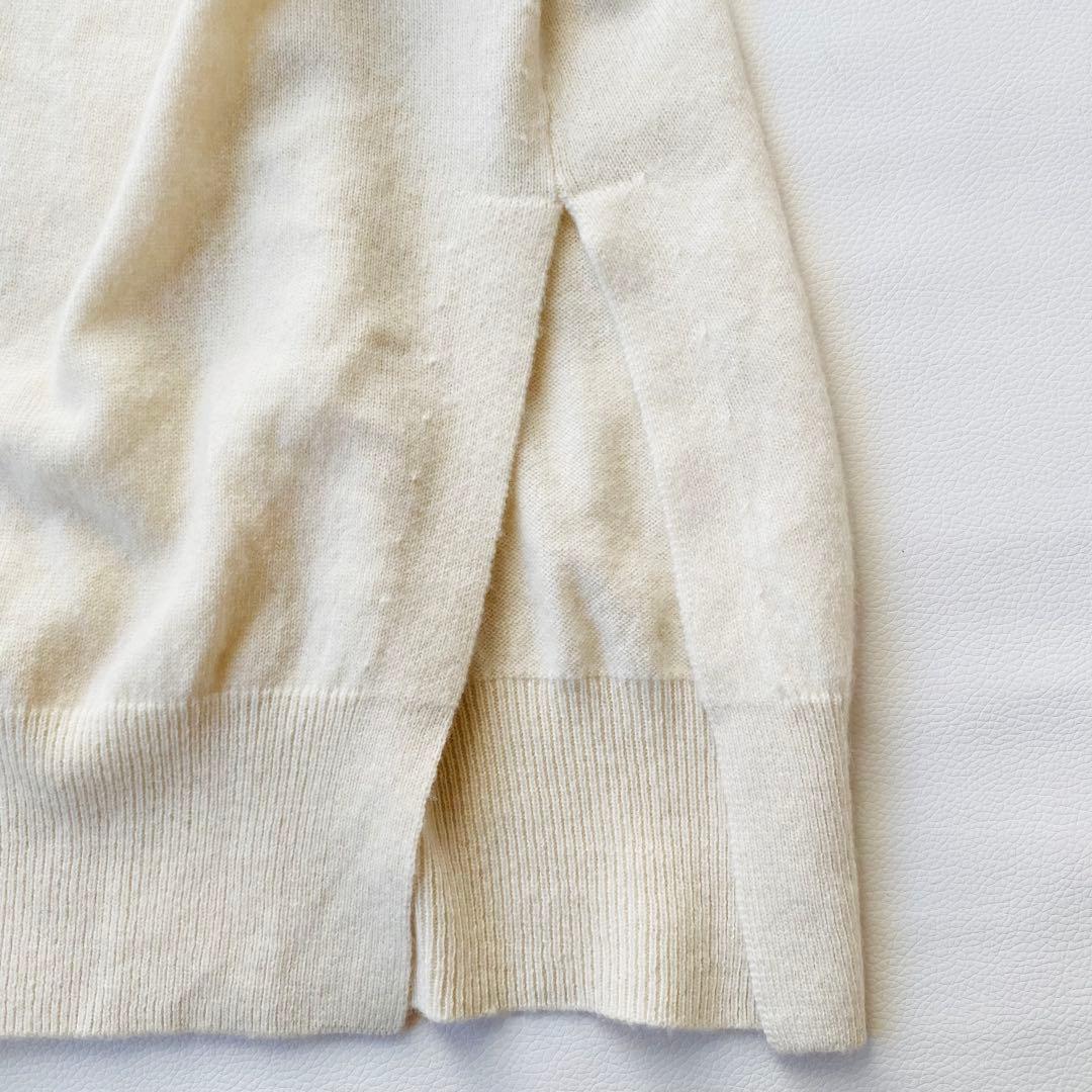 【新品未使用】モラビト　ニットワンピース　ボールチェーン装飾　カシミヤ100％